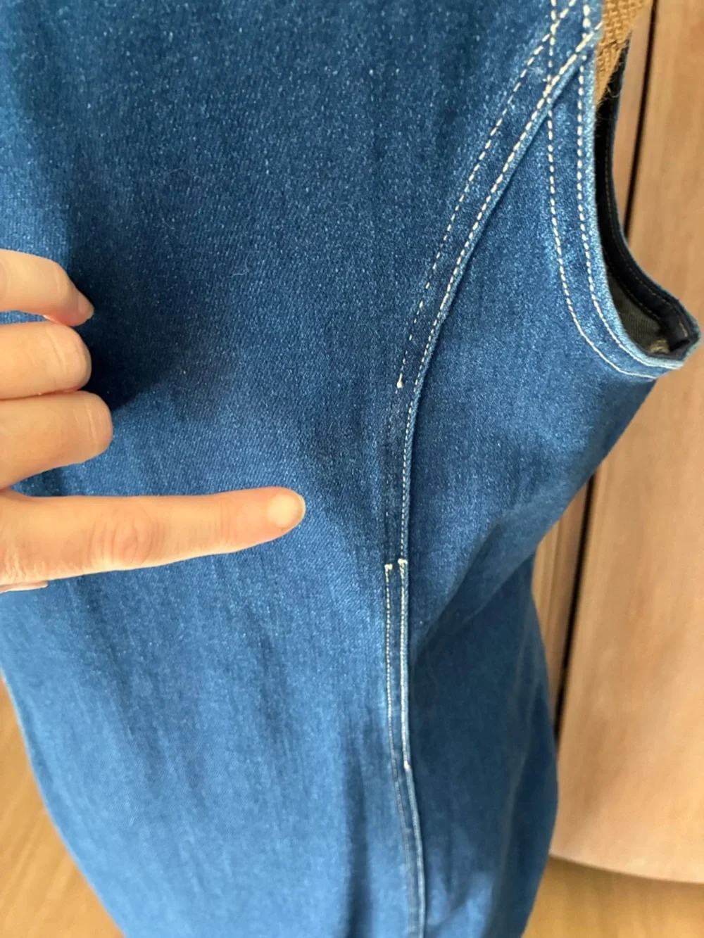 ANTHROPOLOGIE FITTED DENIM PILCRO MIDI DRESS COLOR DENIM DARK  XL NWT - Picture 15 of 16